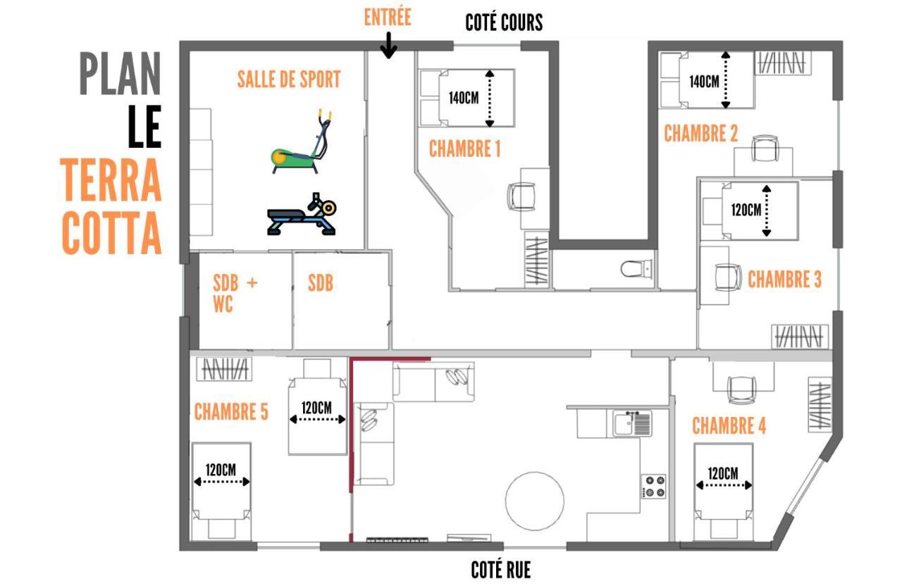 Le Terracotta Ideal Groupe Salle De Sport Parking Gratuit Troyes Zewnętrze zdjęcie